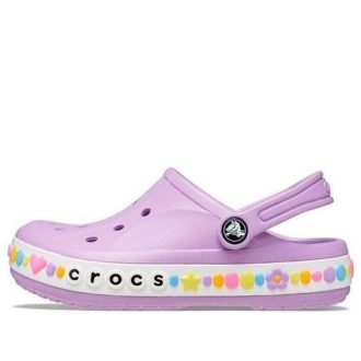 Crocs (TD) Crocs Bayaband Charm Band Clogs “Purple White” 208102-5PR
