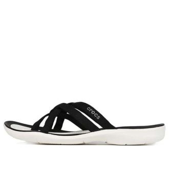 Crocs (WMNS) Beach & Pool SlidesSlippers “Black White” 205479-066