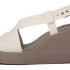 Crocs (WMNS) Brooklyn Lightweight Cement Gray Sandals “Gray” 206222-16T