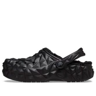 Crocs (WMNS) Classic Clog Lined Geometric Shoes “Black” 210069-001