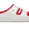 Crocs (WMNS) Classic Cozzzy Holiday Sweater Sandal “White Red” 209227-90H
