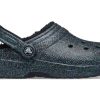 Crocs (WMNS) Classic Glitter Black Lined Clogs “Starry Skies” 205842-9BD
