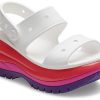 Crocs (WMNS) Classic Mega Crush Sandal “White Red Purple” 207989-94S