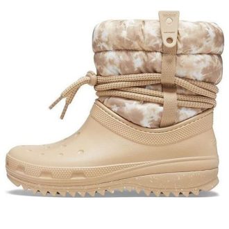 Crocs (WMNS) Classic Neo Puff Luxe Boots “Beige White” 207312-2E9