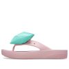 Crocs (WMNS) Classic Platform Bow Flip Flops “Pink Teal” 210182-606