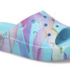 Crocs (WMNS) Classic Platform Palm Print Slide “Blue Multi-Color” 208607-4NQ