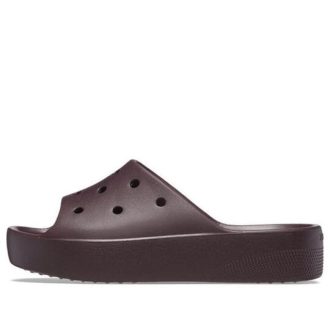 Crocs (WMNS) Classic Platform Slides “Dark Cherry” 208180-6WD