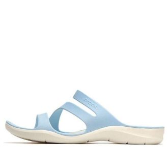 Crocs (WMNS) Flat Heel Sports Slippers Blue 203998-4JQ