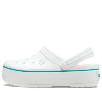 Crocs (WMNS) Lightweight Cozy Outdoor Beach White Blue Sandals “White Blue” 205434-1E0