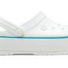Crocs (WMNS) Lightweight Cozy Outdoor Beach White Blue Sandals “White Blue” 205434-1E0