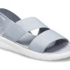 Crocs (WMNS) LiteRide Gray Light Blue Sandals “Gray White” 206081-00J