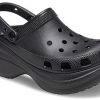 Crocs (WMNS) Small Whale Retro Crocs Thick Sole Black Sandals 206302-001