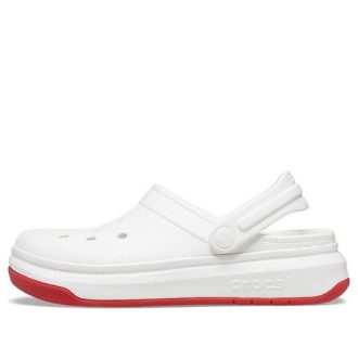 Crocsband Full Force Thick Sole Sandals White Red Unisex 206122-100 Crocsband Full Force Thick Sole Sandals White Red Unisex 206122-100