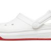 Crocsband Full Force Thick Sole Sandals White Red Unisex 206122-100
