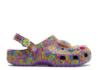 Lisa Frank x Classic Clog “Neon Purple Multi Hearts”